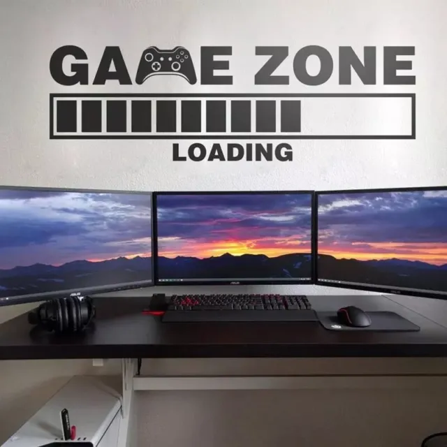 Game Zone Controller Wall Decal Gaming Room Decor Bedroom Decor