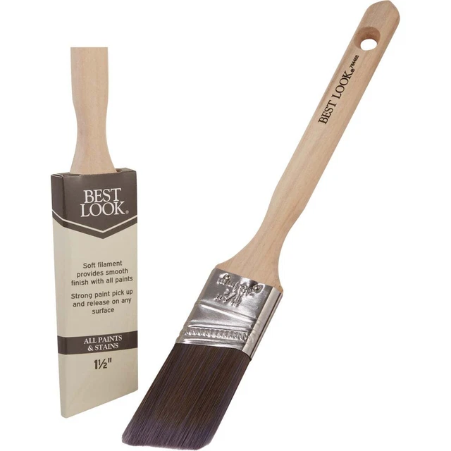 Best Look 1.5 In. Angle Polyester Paint Brush 784468 Best Look 784468