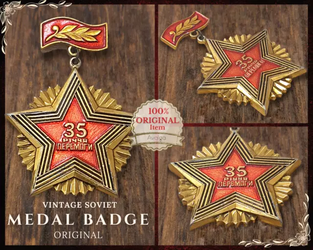 Distintivo della medaglia dell'URSS sovietica "35 anni di vittoria nella...