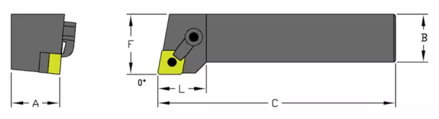 MCGNR 16-4D Right Hand 1" Square Shank Turning Insert Holder Holds CNMG432