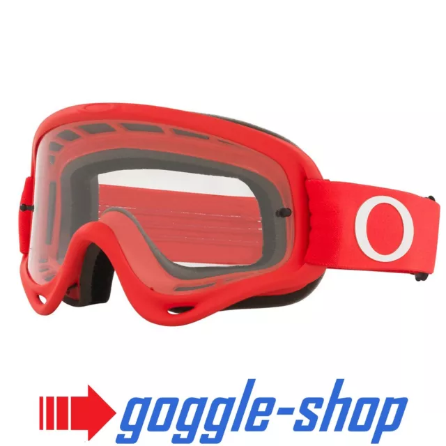 Oakley O-Frame Goggles Motocross Mx Moto Red  - Clear Lens