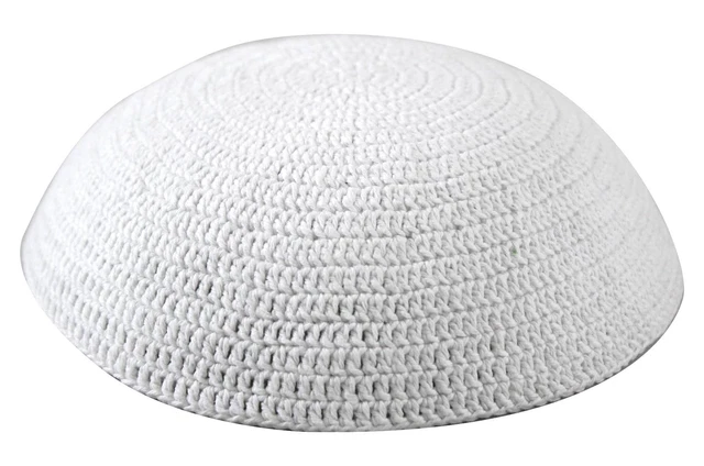 Mitzva religiosa Kipà tejida BLANCA sombrero judío tradicional yamaka étnica