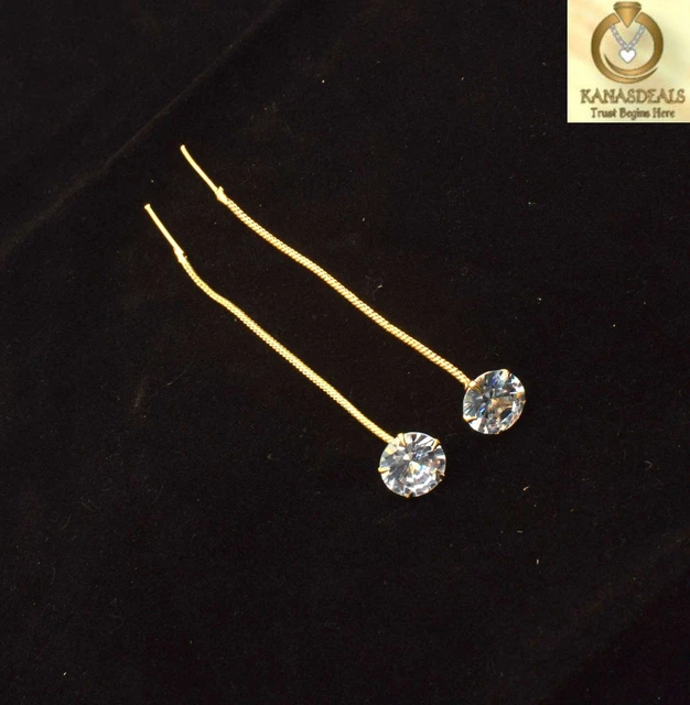 American Diamond Sui Dhaga Plated Earring Handmade Luxury Jewelry 2GM IJ-10233