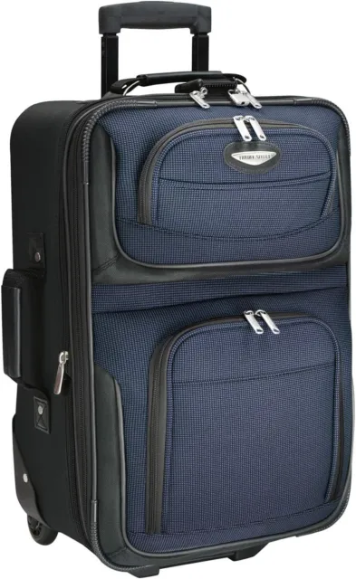 Travel Select Amsterdam Softside Expandable Rolling Luggage, Carry-On, Navy