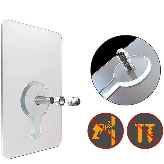 10PCS Hanger Self Adhesive Hanging Traceless Screw Punch-free Wall Hook Stsds 9