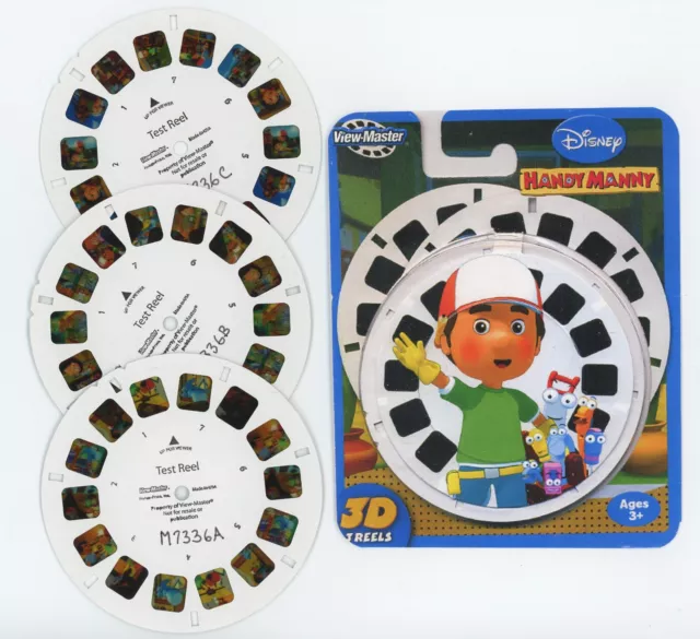 DISNEY'S HANDY MANNY View-Master 3 TEST Reels and Copy of Cover £12.40 -  PicClick UK