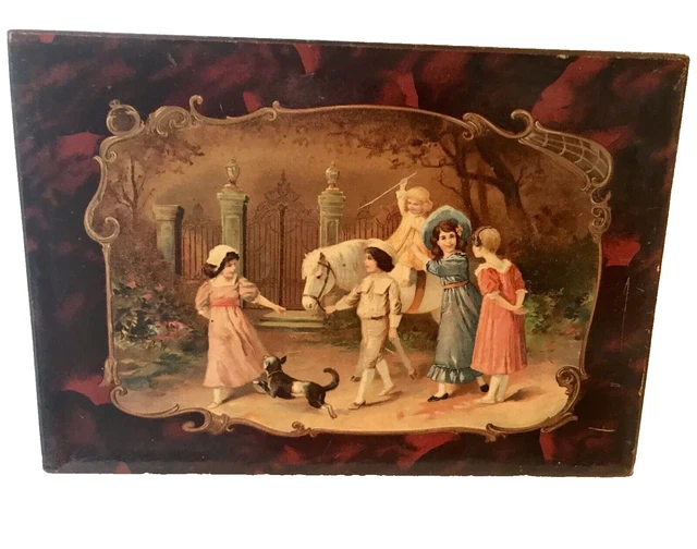 Boîte De Jeux En Bois Vintage Pour Enfants - Ancienne - Dimensions 23.5 X 28 Cm - France