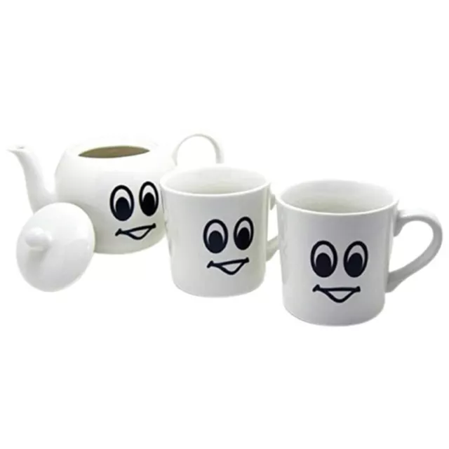 MICHELIN Collection Bibendum Smile Teapot & Mug set White MERCI BEAUCOUP Boxed