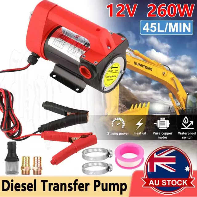 12V 260W Electric Self-priming Fuel Transfer Pump Diesel Oil Extractor Station