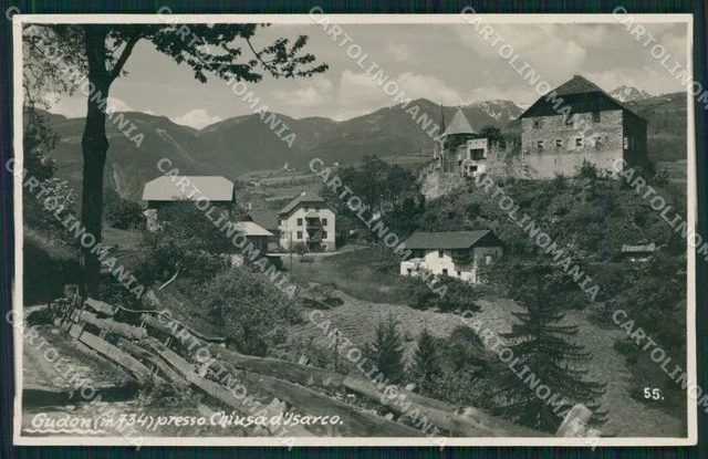 Bolzano Chiusa d'Isarco Gudon Foto cartolina QZ8165