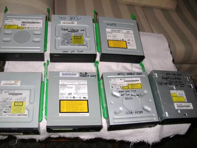USED 7 piece lot DELL XPS 600 COMPUTER DVD IDE DRIVES CD EIDE BURNER PATA DRIVE