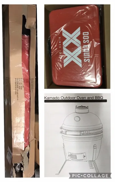 (Lot Of 3) Dos Equis 1 Pop Up Tent, 1 Grill, 1 Cooler - See Details - New
