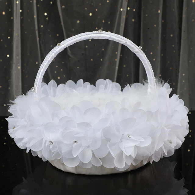 Cesto di fiori con strass, design retrò, lavorazione pregiata, decorato
