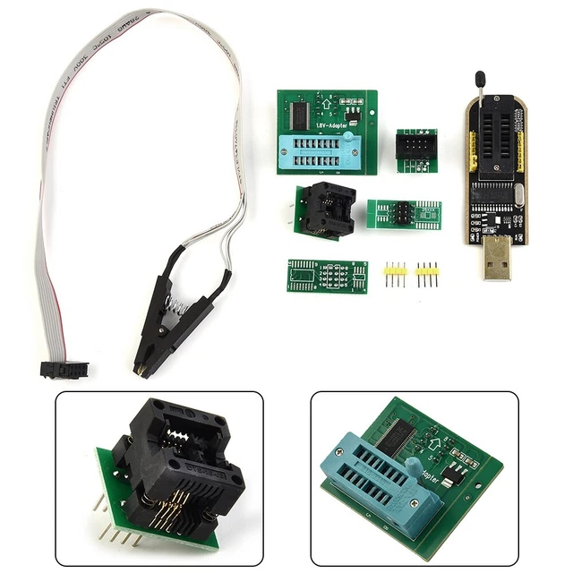1.8V Adapter 24/25 Series USB Programmer SOIC8 Clip EEPROM BIOS Writer CH341A