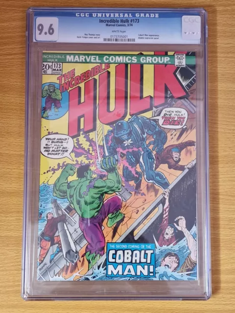 Incredible Hulk #173 - Marvel 1974 Bronze Age Issue - CGC 9.6 - (Cobalt Man)