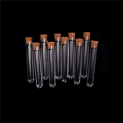 10Pcs/lot Plastic Test Tube With Cork Vial Sample Container Bottle FOP FnG B EI