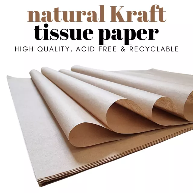 Natural KRAFT Eco Tissue Paper | Recycled wrapping paper | Gift wrap sheets