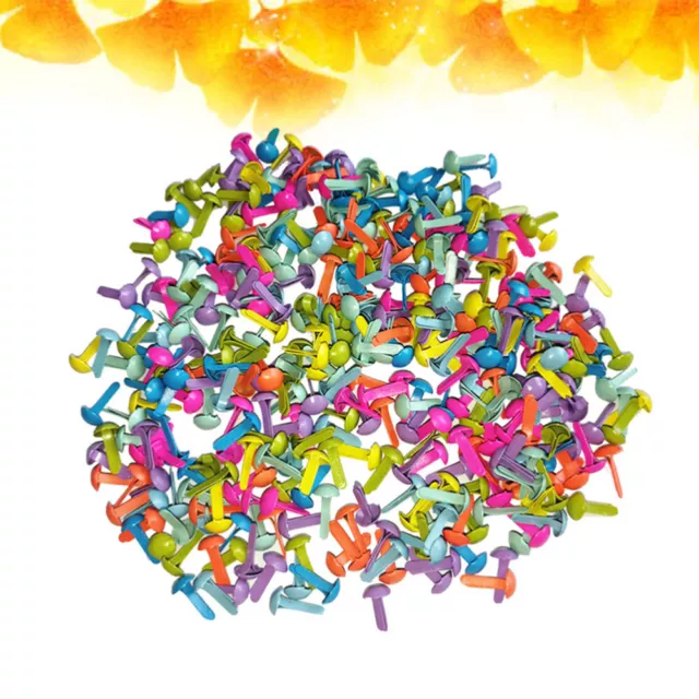 100 piezas niños multicolor redondo mini-brads álbum de recortes