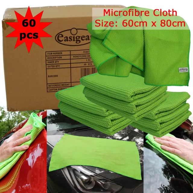 Car Cleaning Cloth Microfibre Towel Car Auto Household Wash Lint Free XL 60pc