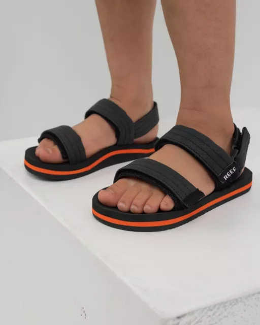 REEF Big Kids Little Ahi Convertible Sandals Strap Flip Flops Grey Size 6/7 NEW!