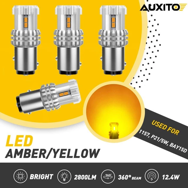 4pcs 1157 LED Canbus Brake Reverse Tail Light Bulbs Brake Turn Signal AUXITO EON