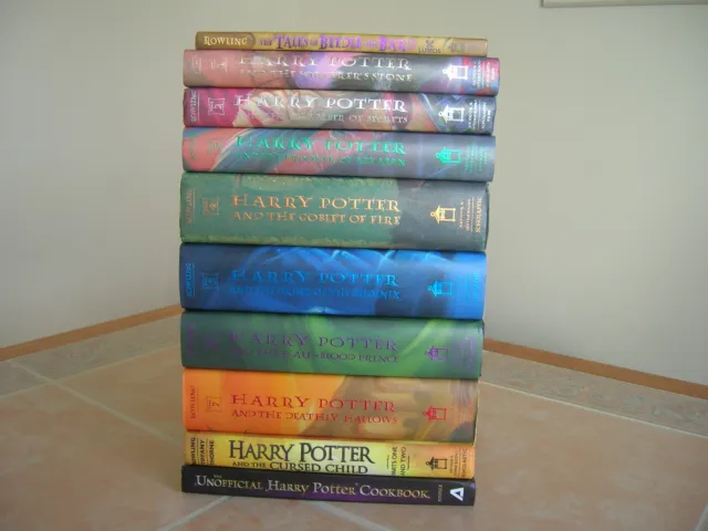 10 HARRY POTTER Hardcover books lot 1-7 COMPLETE series J.K Rowling Cursed Child