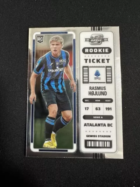 2022-23 Panini Chronicles Rasmus Hojlund Contenders Optic Rookie Ticket RC 1st