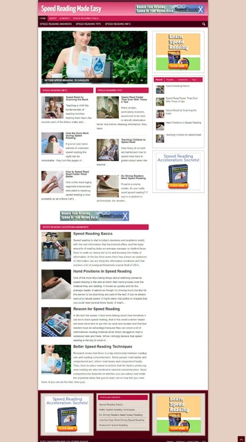 Learn Velocità Lettura Sito Web per Vendita Con Affiliates & Nuovo Dominio
