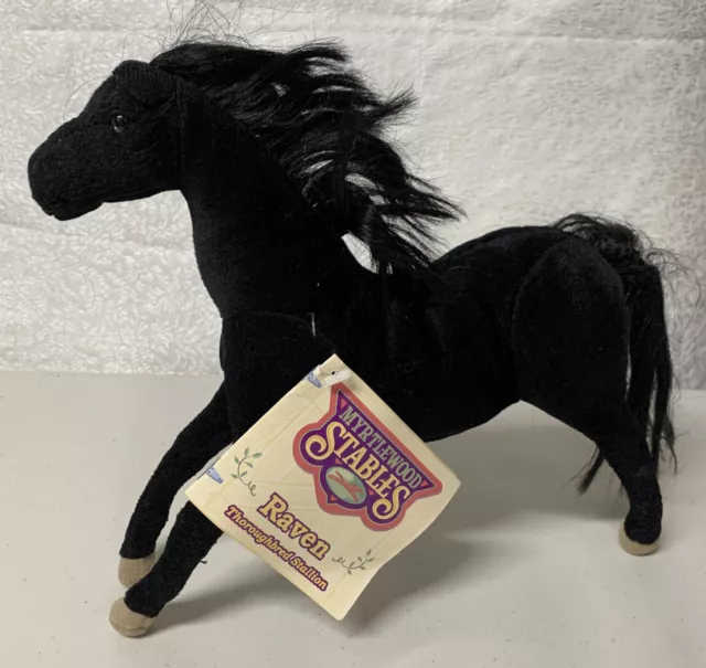 Applause Myrtlewood Stables Horse "Raven" Black Thoroughbred Plush Poseable Leg