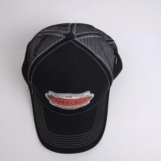 Weis Fire Equipment Ball Cap Hat Snapback Black Baseball Trucker Mesh Back
