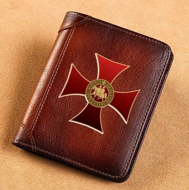 Knight Templar  - Custom  Genuine Leather Wallet