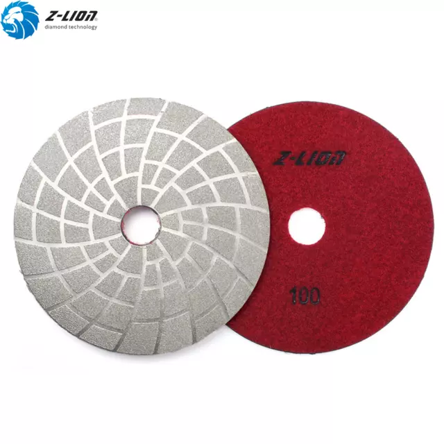 5" Vacuum Brazed Diamond Polishing Pads Dry Wet Grinding Disc Sanding Pads Wheel