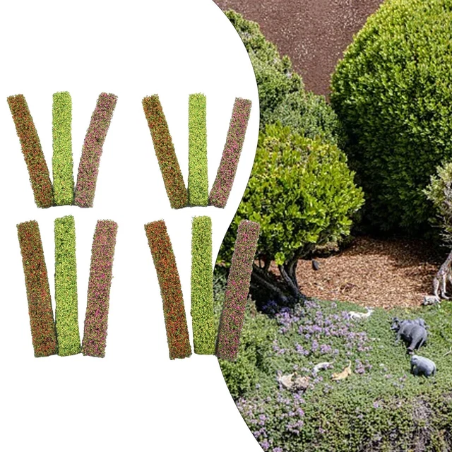 Lot De 6 Arbustes Miniatures – Simulés Réalistes – Déco Jardin Miniature, Train, Table De Sable – Ibasenice