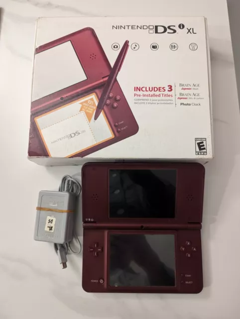 Nintendo DSi LL XL Wine red Game Console with Box F/S