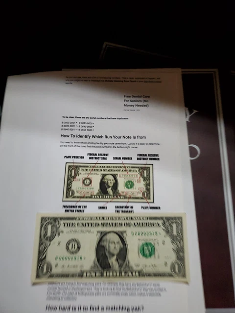 2013 1 DOLLAR BILL Star Note ( Duplicated Serial Number ) B Series B06002918*