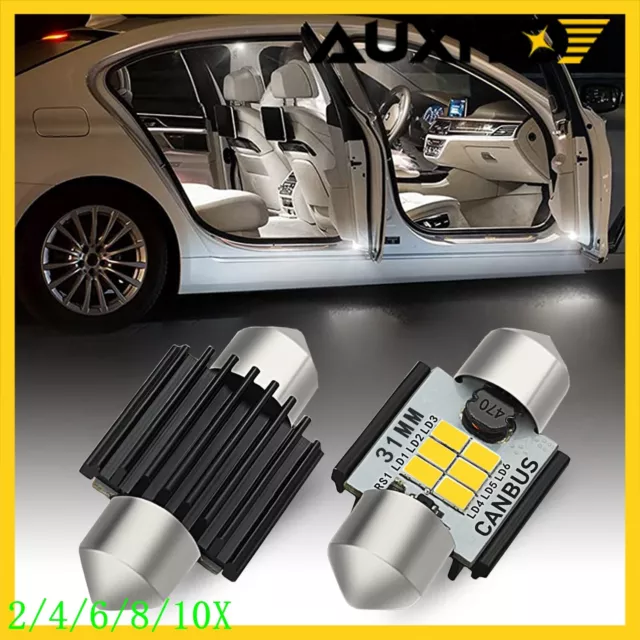 FITTG 20Pcs Voiture Ampoules LED Kit IntéRieur DôMe Coffre