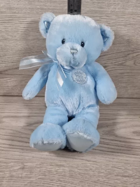 baby GUND “MY FIRST TEDDY” Embroidered Blue Soft Plush Toy