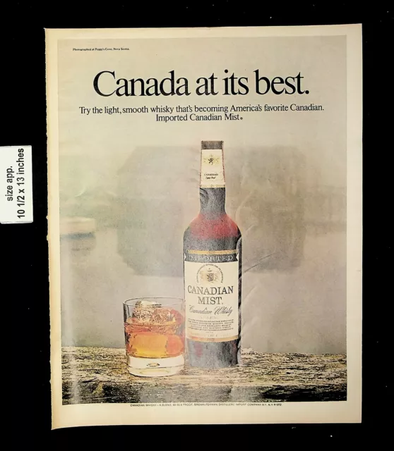 1972 Canadian Mist Whiskey Canada Fog Vintage Print Ad 22976