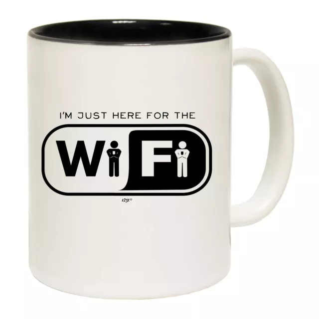 Im Just Here For The Wifi - Funny Novelty Coffee Mug Mugs Cup - Gift Boxed