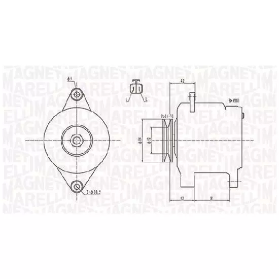 1x Magneti Marelli Generator 12V u.a. für Nissan X-Trail 1 T30 2.2 | 478659