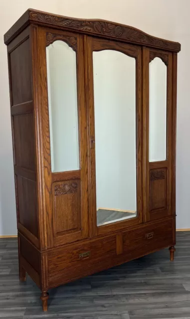 Impressive Antique French Armoire Wardrobe with mirrors (LOT 2584)