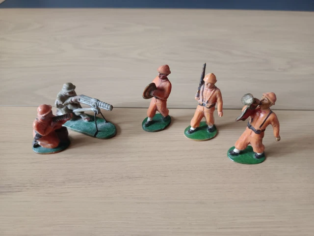 Lot De Soldats Indigènes Coloniaux Starlux – Plastique Peint, Occasion