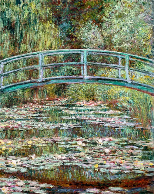 Bridge over a Pond of Water Lilies A2+ by Claude Monet High Quality Canvas Print