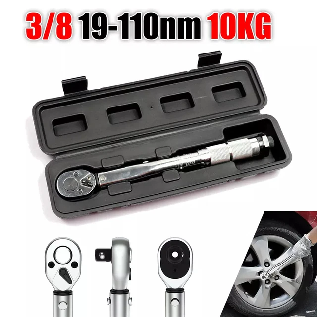 3/8& DRIVE CALIBRATED Torque Wrench Reversible Adjustable Micrometer 19 ...