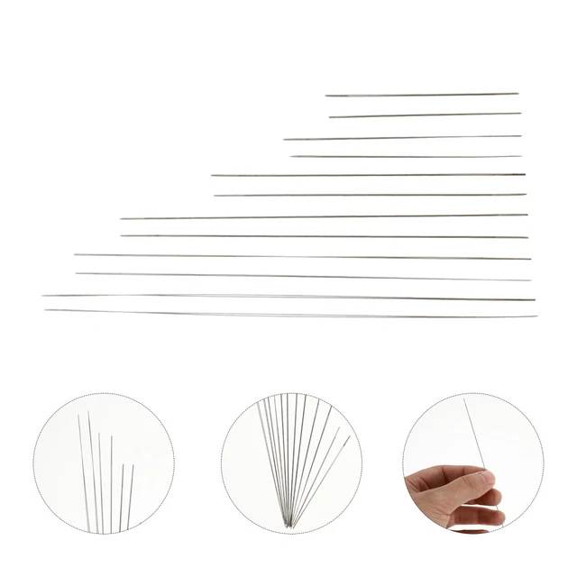 12 Pcs Schnürung Stanznadel Zum Sticken Perlennadel Kreuzstichzubehör Sticknadel