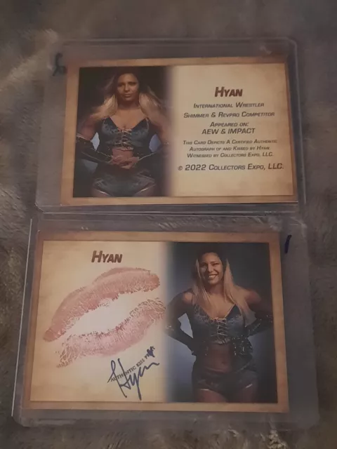 Hyan Signed Kiss Card Wrestler  Collectors Expo #1