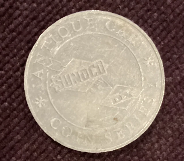 VINTAGE SUNOCO DANIELS Town Brougham 1922 Antique Car Series 1 Coin $8.
