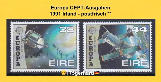 1991 Irland EUROPA CEPT - 2 Briefmarken Mi-Nr. 759 - 760 postfrisch **