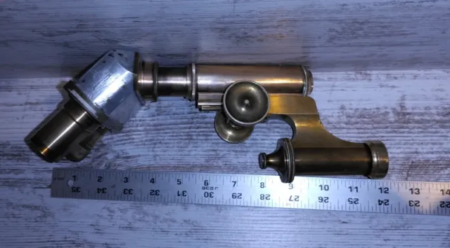 Antique Brass Bausch & Lomb Optical Co Binocular Microscope Incomplete STEAMPUNK