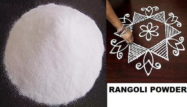 Rangoli White Colour Powder for pongal, navarathri, Diwali Decorations 100gm